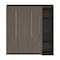 Bestar Orion Full Murphy Bed with Narrow Shelving Unit (79W), Bark Gray & Graphite 116890-000047 - alternate 4